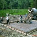 Concrete floor construction.